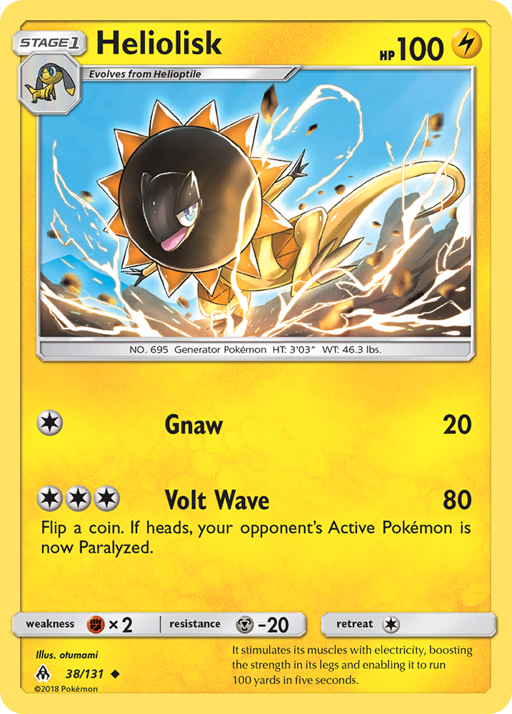 Pokemon | Heliolisk (38/131) [Sun & Moon: Forbidden Light] | The Nerd Merchant
