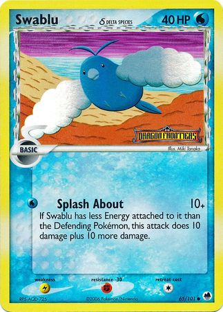 Pokemon | Swablu (65/101) (Delta Species) (Stamped) [EX: Dragon Frontiers] | The Nerd Merchant