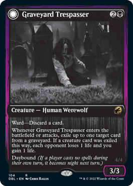 Magic | Graveyard Trespasser // Graveyard Glutton [Innistrad: Double Feature] | The Nerd Merchant