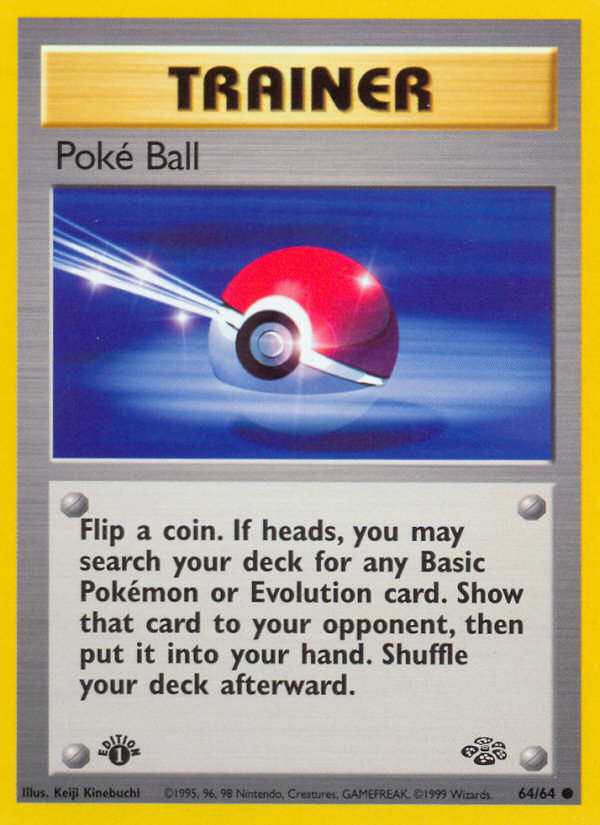 Pokemon | Poke Ball (64/64) [Jungle 1st Edition] | The Nerd Merchant