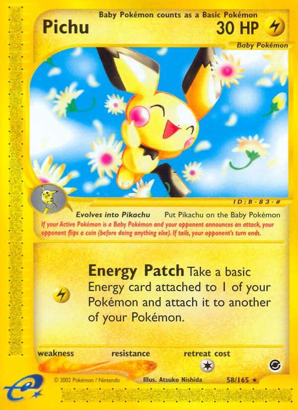 Pokemon | Pichu (58/165) [Expedition: Base Set] | The Nerd Merchant