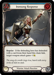 Flesh and Blood TCG | Ironsong Response (Blue) [U-WTR134] (Welcome to Rathe Unlimited)  Unlimited Rainbow Foil | The Nerd Merchant