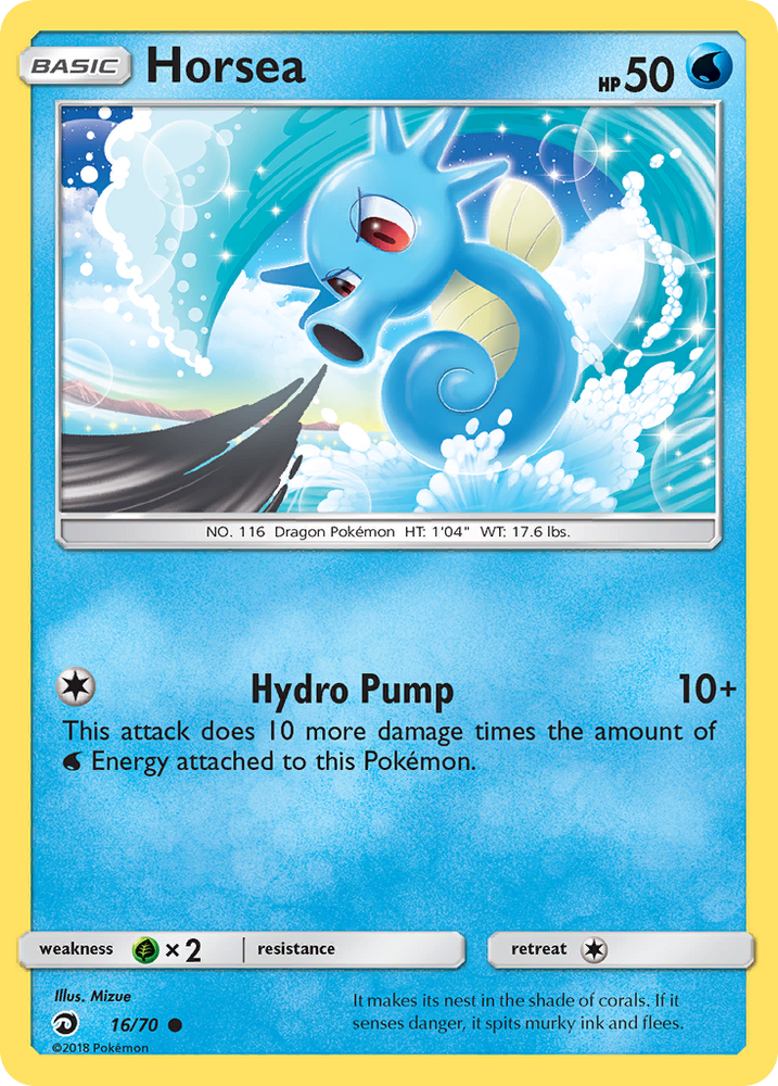 Pokemon | Horsea (16/70) [Sun & Moon: Dragon Majesty] | The Nerd Merchant