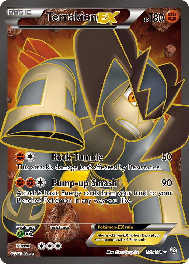 Pokemon | Terrakion EX (121/124) [Black & White: Dragons Exalted] | The Nerd Merchant