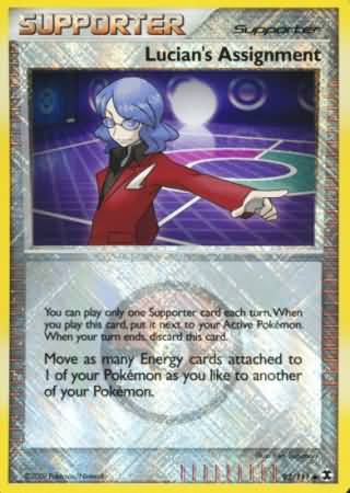 Pokemon | Lucian's Assignment (92/111) (League Promo) [Platinum: Rising Rivals] | The Nerd Merchant