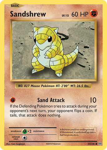 Pokemon | Sandshrew (54/108) [XY: Evolutions] | The Nerd Merchant