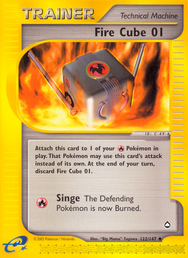 Pokemon | Fire Cube 01 (122/147) [Aquapolis] | The Nerd Merchant