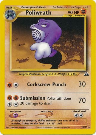 Pokemon | Poliwrath (28/75) [Neo Discovery Unlimited] | The Nerd Merchant