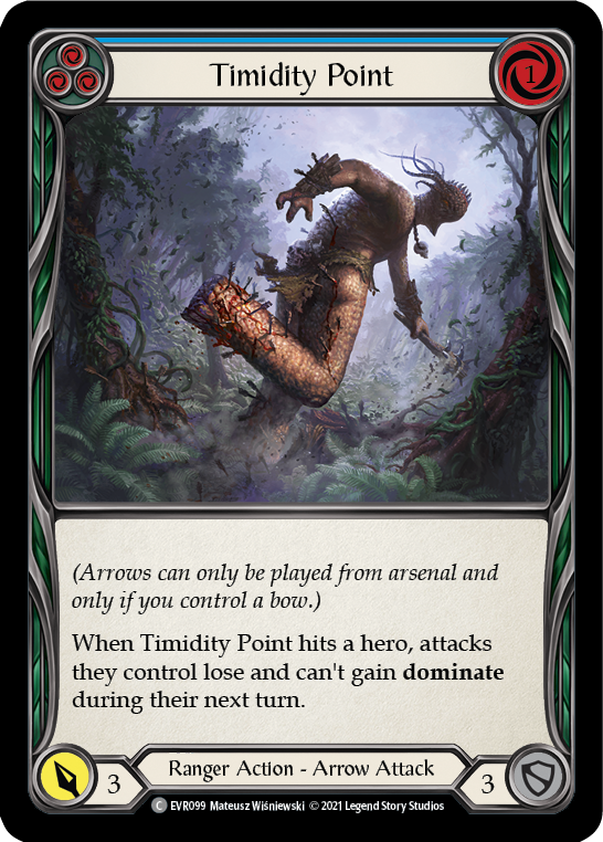Flesh and Blood TCG | Timidity Point (Blue) [EVR099] (Everfest)  1st Edition Rainbow Foil | The Nerd Merchant