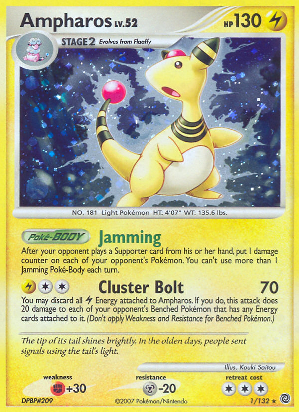 Pokemon | Ampharos (1/132) [Diamond & Pearl: Secret Wonders] | The Nerd Merchant