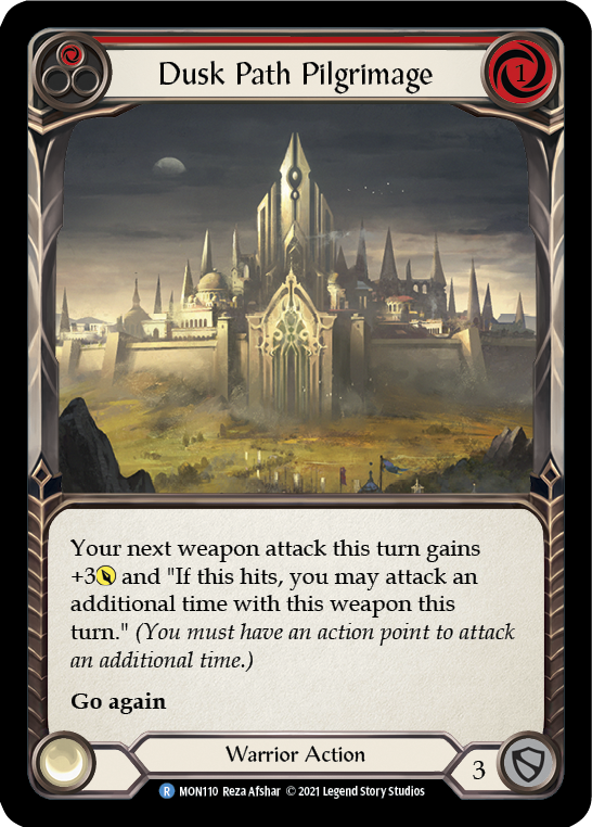 Flesh and Blood TCG | Dusk Path Pilgrimage (Red) [MON110-RF] (Monarch)  1st Edition Rainbow Foil | The Nerd Merchant