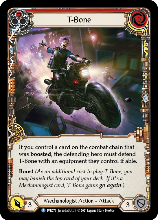 Flesh and Blood TCG | T-Bone (Red) [EVR073] (Everfest)  1st Edition Rainbow Foil | The Nerd Merchant