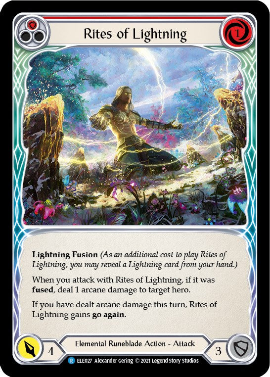 Flesh and Blood TCG | Rites of Lightning (Red) [BRI027] (Tales of Aria Briar Blitz Deck)  1st Edition Normal | The Nerd Merchant