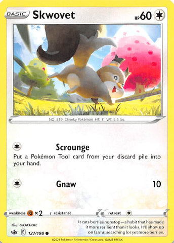 Pokemon | Skwovet (127/198) [Sword & Shield: Chilling Reign] | The Nerd Merchant