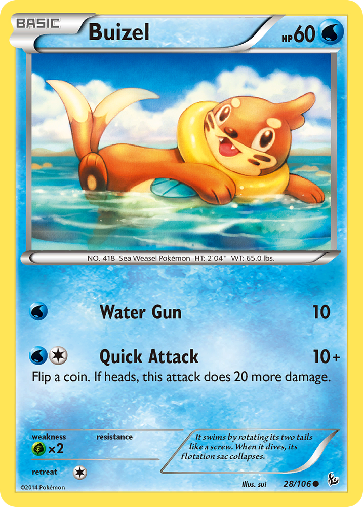 Pokemon | Buizel (28/106) [XY: Flashfire] | The Nerd Merchant