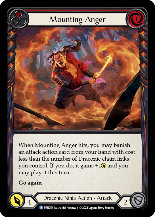 Flesh and Blood TCG | Mounting Anger (Red) [UPR054] (Uprising)  Rainbow Foil | The Nerd Merchant