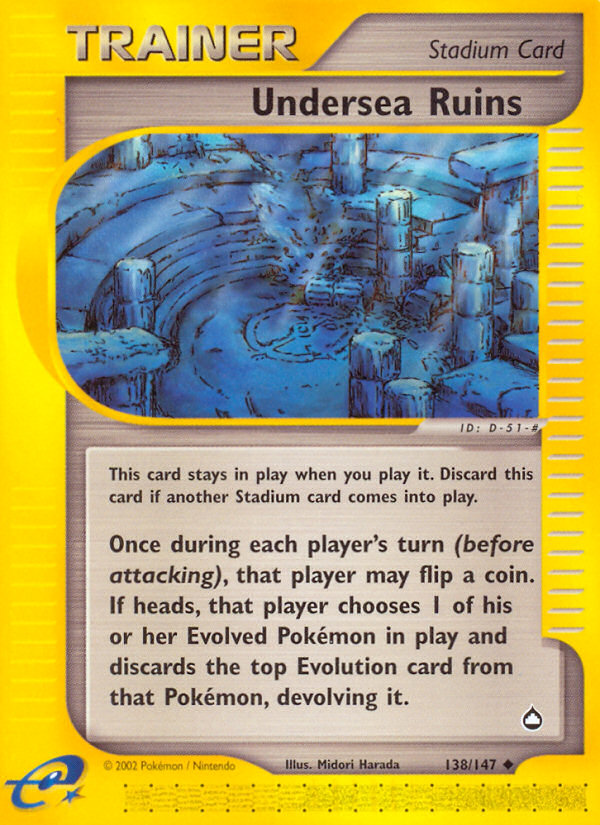 Pokemon | Undersea Ruins (138/147) [Aquapolis] | The Nerd Merchant