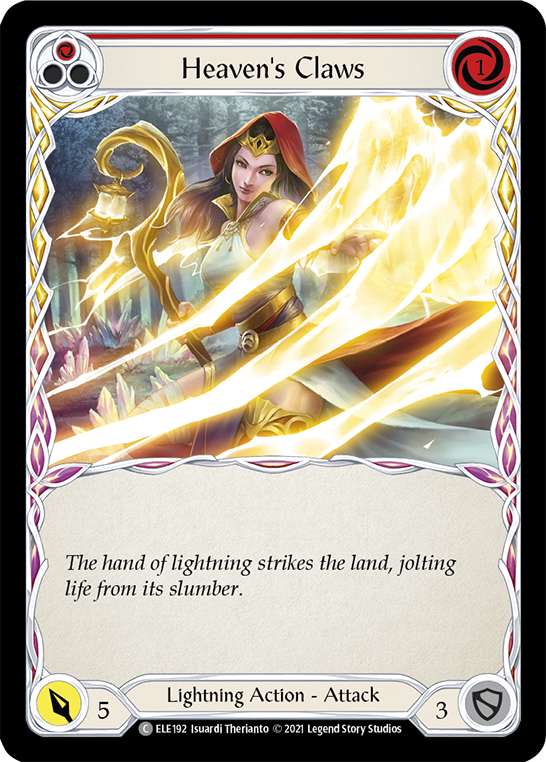 Flesh and Blood TCG | Heaven's Claws (Red) [ELE192] (Tales of Aria)  1st Edition Rainbow Foil | The Nerd Merchant