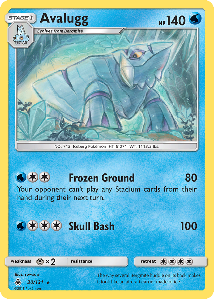 Pokemon | Avalugg (30/131) [Sun & Moon: Forbidden Light] | The Nerd Merchant