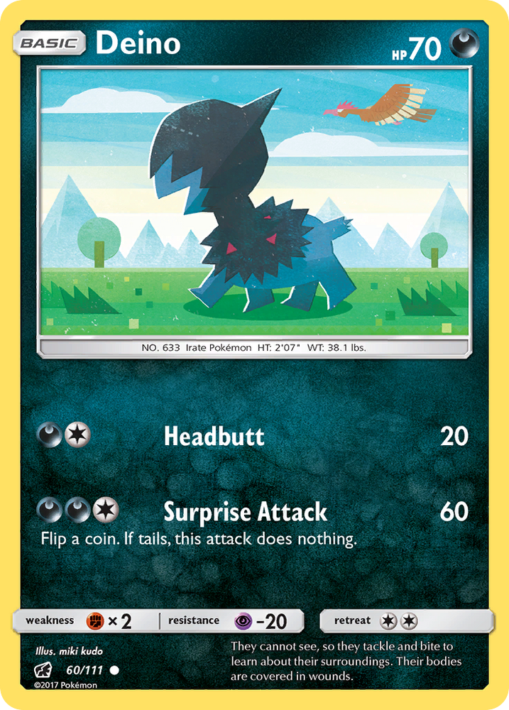 Pokemon | Deino (60/111) [Sun & Moon: Crimson Invasion] | The Nerd Merchant
