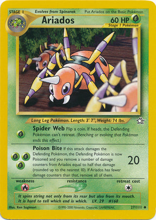 Pokemon | Ariados (27/111) [Neo Genesis Unlimited] | The Nerd Merchant