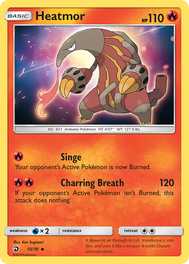 Pokemon | Heatmor (10/70) [Sun & Moon: Dragon Majesty] | The Nerd Merchant