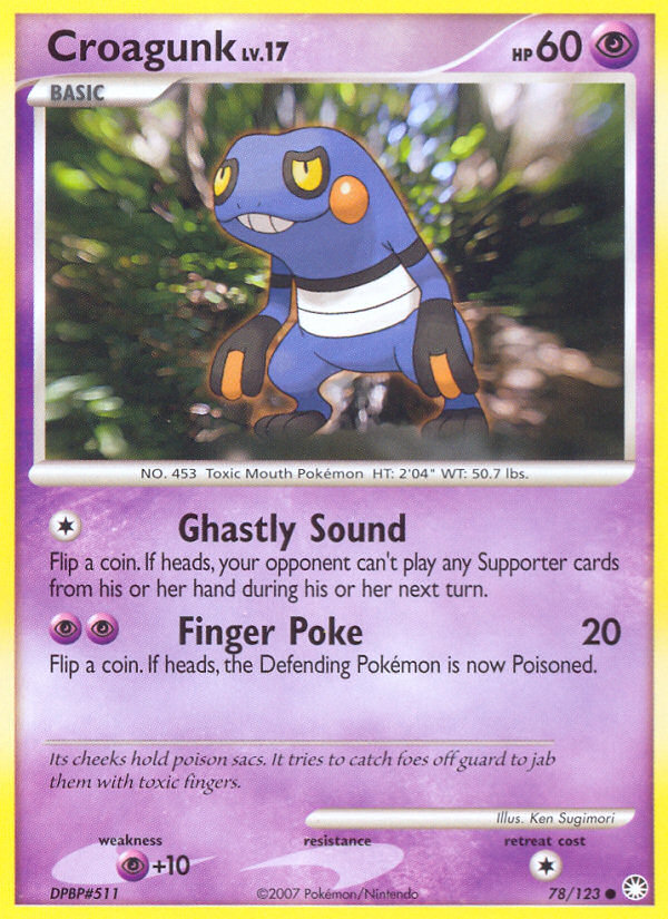 Pokemon | Croagunk (78/123) [Diamond & Pearl: Mysterious Treasures] | The Nerd Merchant