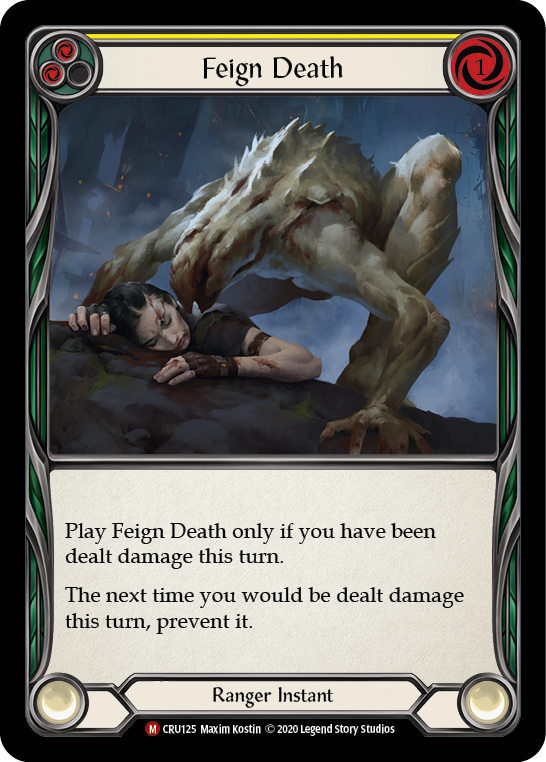Flesh and Blood TCG | Feign Death [CRU125] (Crucible of War)  1st Edition Rainbow Foil | The Nerd Merchant