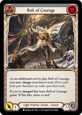 Flesh and Blood TCG | Bolt of Courage (Blue) [MON044] (Monarch)  1st Edition Normal | The Nerd Merchant