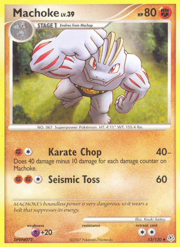 Pokemon | Machoke (53/130) [Diamond & Pearl: Base Set] | The Nerd Merchant