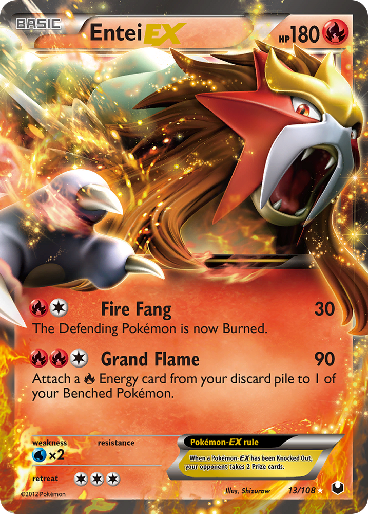 Pokemon | Entei EX (13/108) [Black & White: Dark Explorers] | The Nerd Merchant