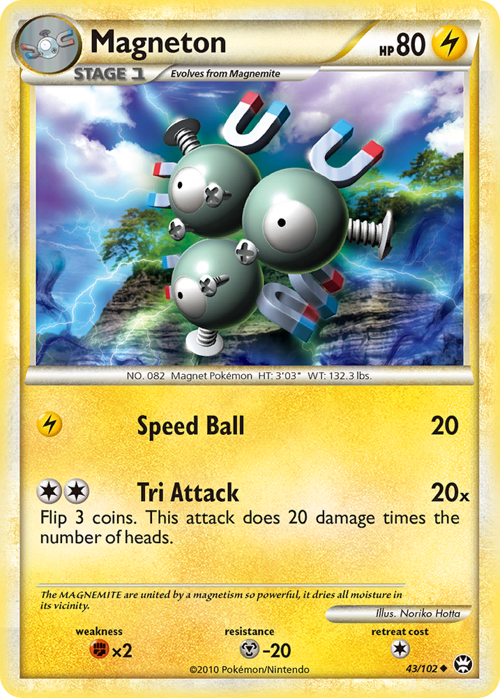 Pokemon | Magneton (43/102) [HeartGold & SoulSilver: Triumphant] | The Nerd Merchant