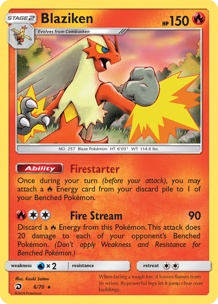 Pokemon | Blaziken (6/70) [Sun & Moon: Dragon Majesty] | The Nerd Merchant