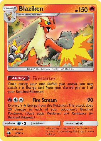 Pokemon | Blaziken (6/70) [Sun & Moon: Dragon Majesty] | The Nerd Merchant