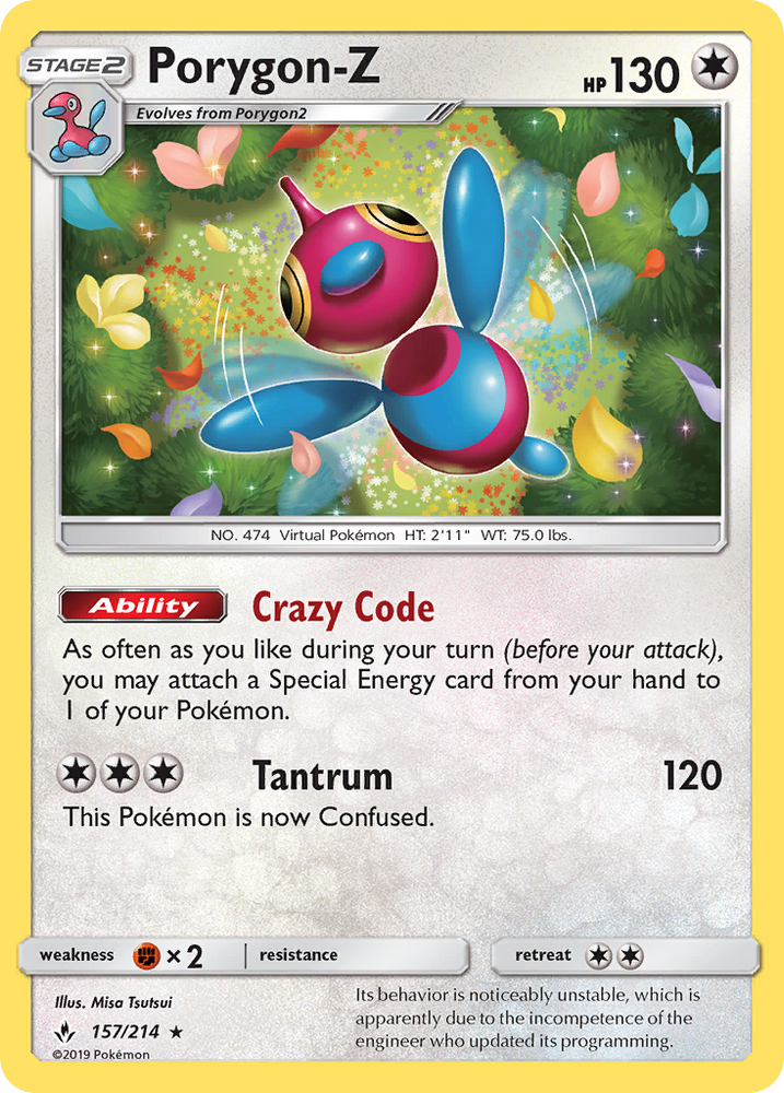 Pokemon | Porygon-Z (157/214) [Sun & Moon: Unbroken Bonds] | The Nerd Merchant