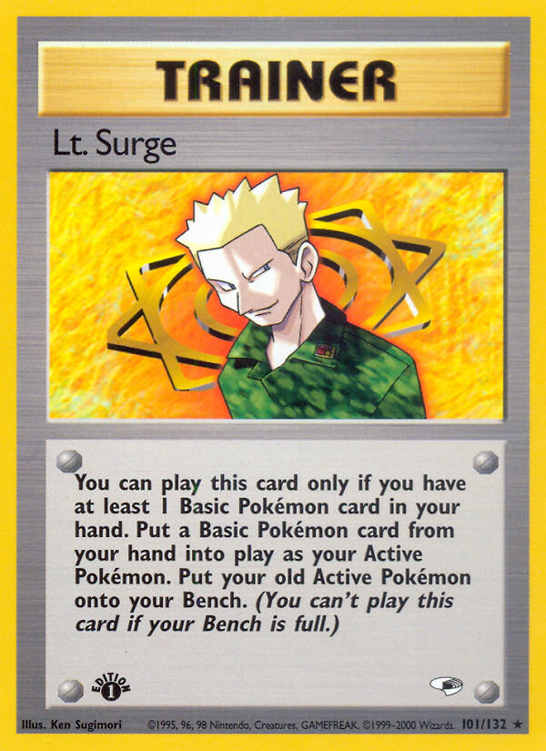 Pokemon | Lt. Surge (101/132) [Gym Heroes 1st Edition] | The Nerd Mechant
