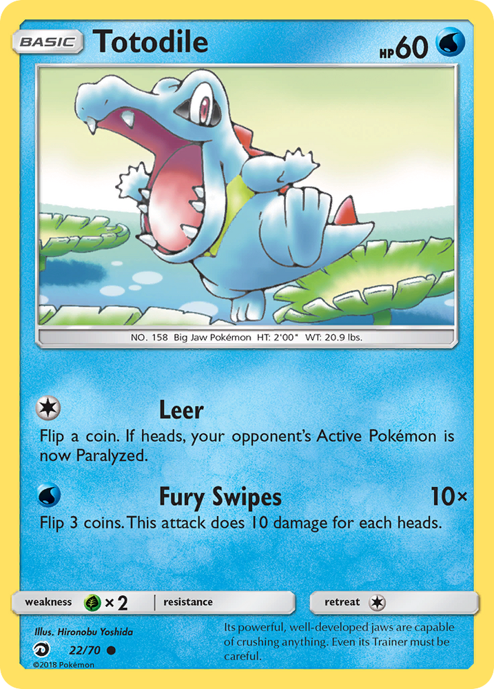 Pokemon | Totodile (22/70) [Sun & Moon: Dragon Majesty] | The Nerd Merchant