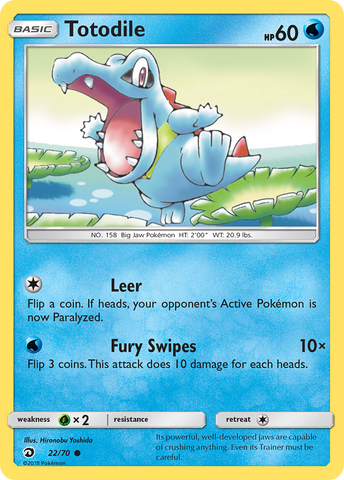 Pokemon | Totodile (22/70) [Sun & Moon: Dragon Majesty] | The Nerd Merchant