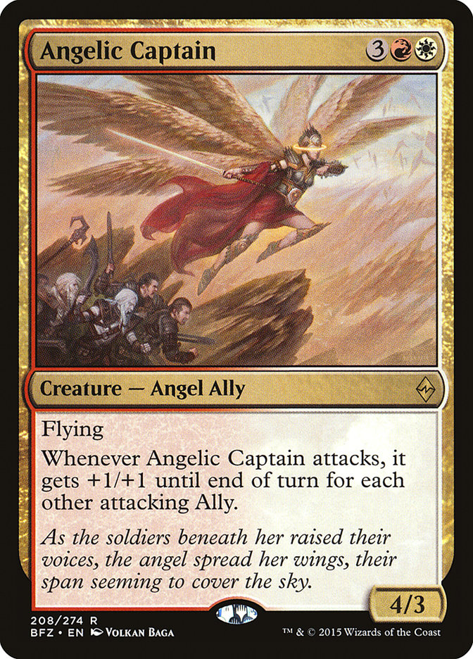 Magic | Angelic Captain [Battle for Zendikar] | The Nerd Merchant