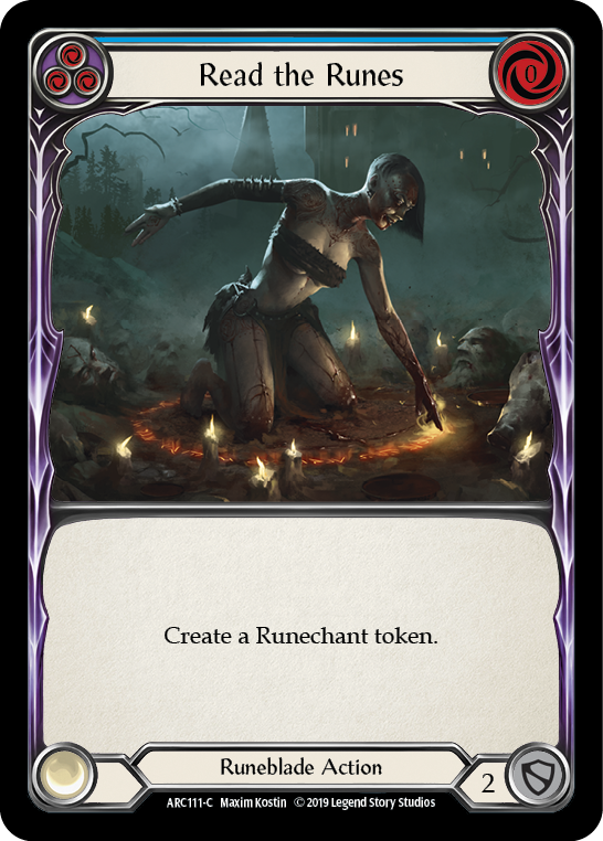 Flesh and Blood TCG | Read the Runes (Blue) [ARC111-C] (Arcane Rising)  1st Edition Rainbow Foil | The Nerd Merchant