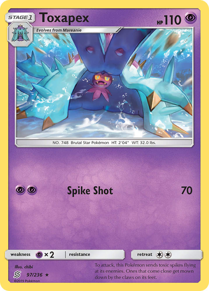 Pokemon | Toxapex (97/236) [Sun & Moon: Unified Minds] | The Nerd Merchant