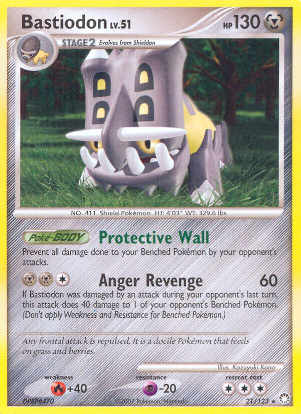 Pokemon | Bastiodon (21/123) (Theme Deck Exclusive) [Diamond & Pearl: Mysterious Treasures] | The Nerd Merchant