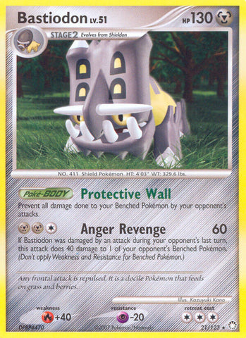 Pokemon | Bastiodon (21/123) (Theme Deck Exclusive) [Diamond & Pearl: Mysterious Treasures] | The Nerd Merchant