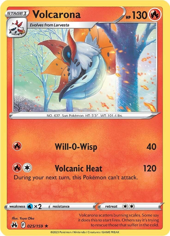 Pokemon | Volcarona (025/159) [Sword & Shield: Crown Zenith] | The Nerd Merchant