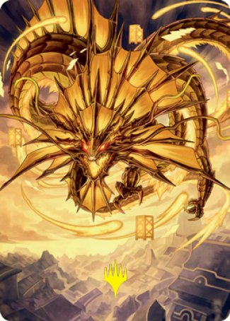 Magic | Ao, the Dawn Sky 2 Art Card (Gold-Stamped Signature) [Kamigawa: Neon Dynasty Art Series] | The Nerd Merchant