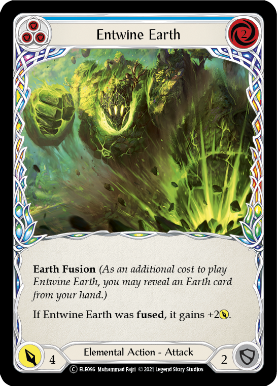 Flesh and Blood TCG | Entwine Earth (Blue) [U-ELE096] (Tales of Aria Unlimited)  Unlimited Rainbow Foil | The Nerd Merchant