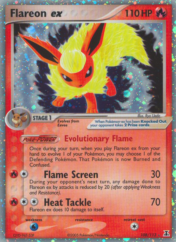 Pokemon | Flareon ex (108/113) [EX: Delta Species] | The Nerd Merchant