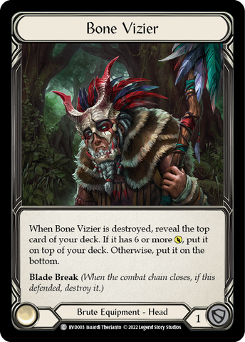 Flesh and Blood TCG | Bone Vizier [RVD003] (Classic Battles: Rhinar vs Dorinthea)  Rainbow Foil | The Nerd Merchant