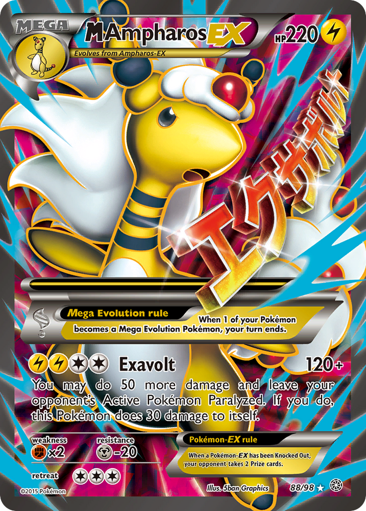 Pokemon | M Ampharos EX (88/98) [XY: Ancient Origins] | The Nerd Merchant