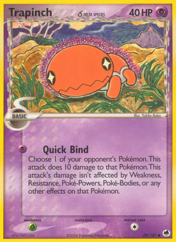 Pokemon | Trapinch (69/101) (Delta Species) [EX: Dragon Frontiers] | The Nerd Merchant